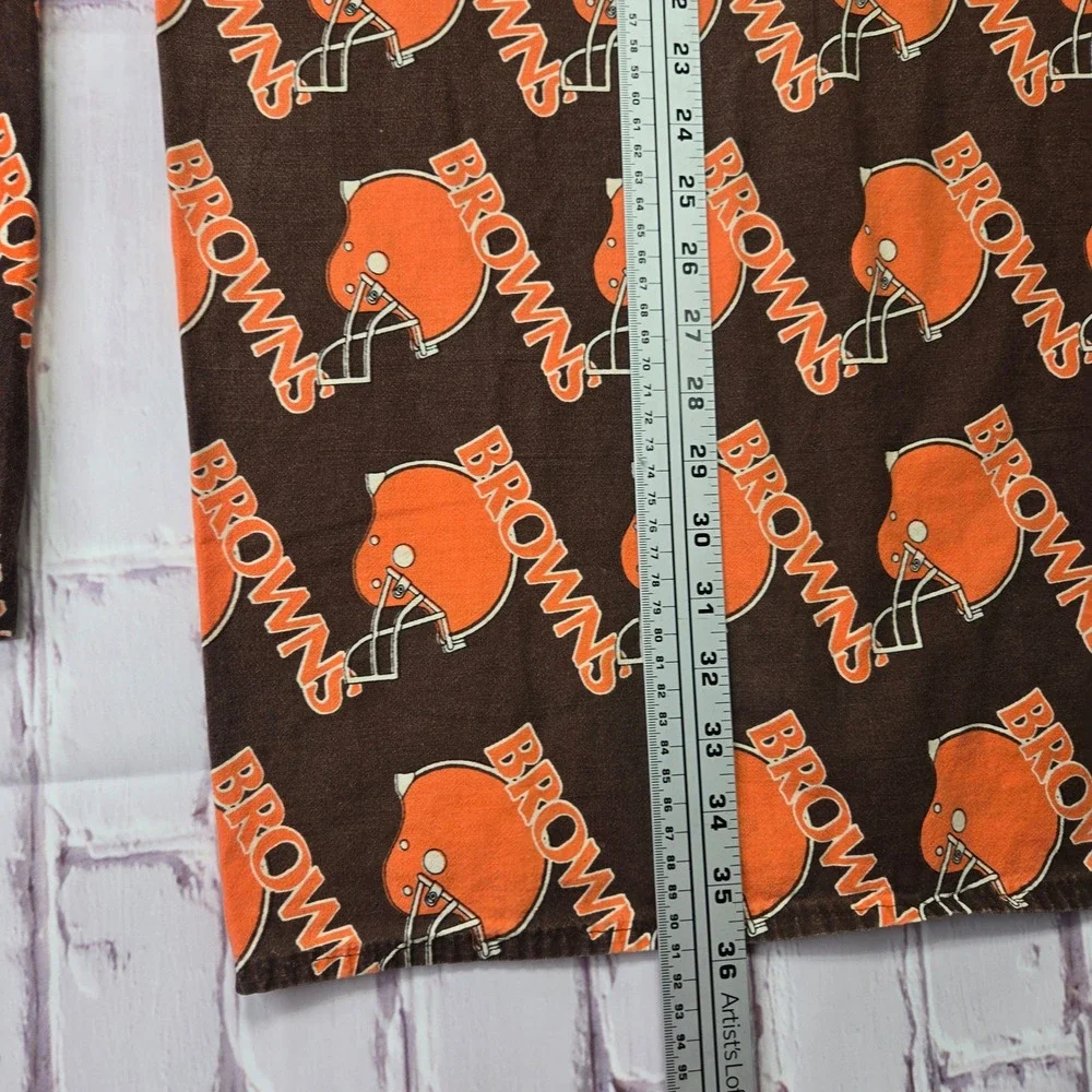 Vintage NFL Cleveland Browns Pillowcase Set Orange Brown Football Decor Standard